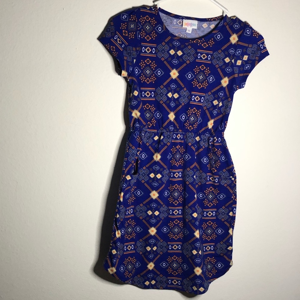 LulaRoe Girls Blue Dress Size: 10